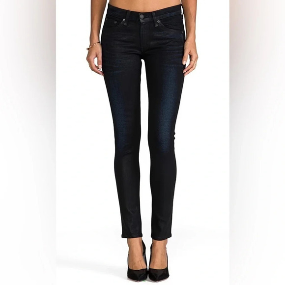 NWOT Rag & Bone Skinny Jeans Blackpool Coated Denim 26 - Picture 1 of 11